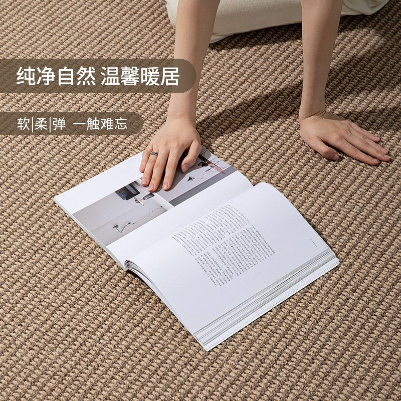 仿剑麻地毯客厅2024新款卧室床边复古风摄影棚拍照地垫大面积全铺