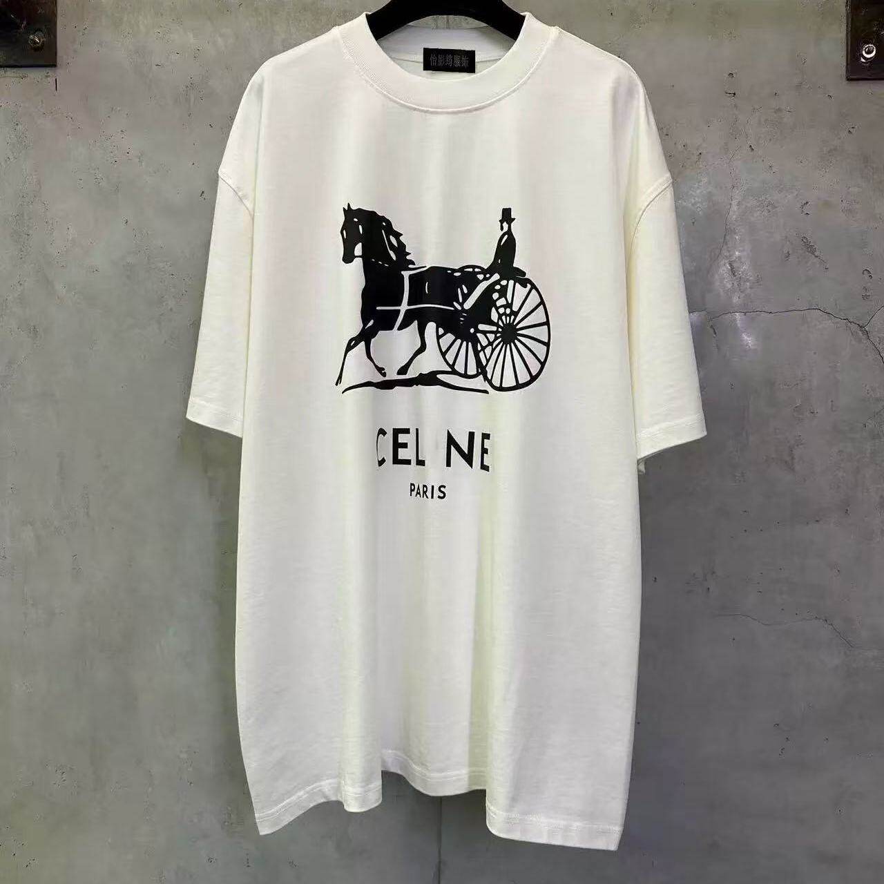 CE正确版马车印花短袖T恤男女款