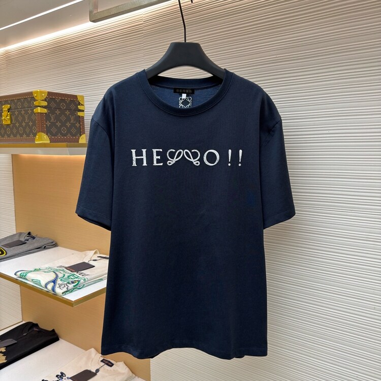 非市场货～广州高端欧货2026春夏新款丝光印花棉质短袖T恤男女款