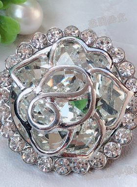 貂皮裘皮皮草大衣水貂水钻扣子纽扣 高档新款袖口领口装饰圆扣025