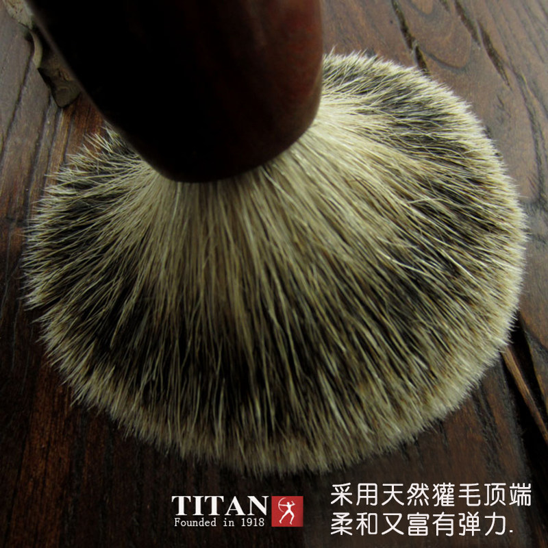 大力人手工制作银尖头路獾毛血木铝头胡须刷胡刷胡扫剃须刷发扫