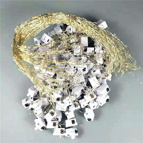 LED10灯花环灯串灯线配件三档带闪高亮七彩50cm灯条DIY娃娃装饰灯