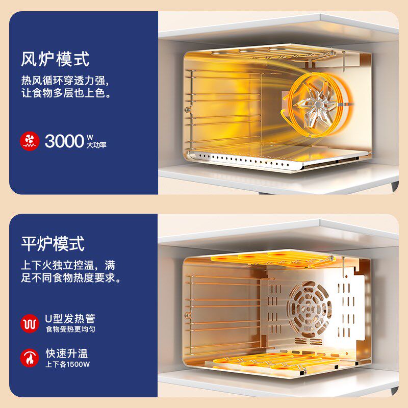 新艾瑞斯E8烤箱风炉平炉二合一商用私房烘焙发酵大容量全自动烤箱