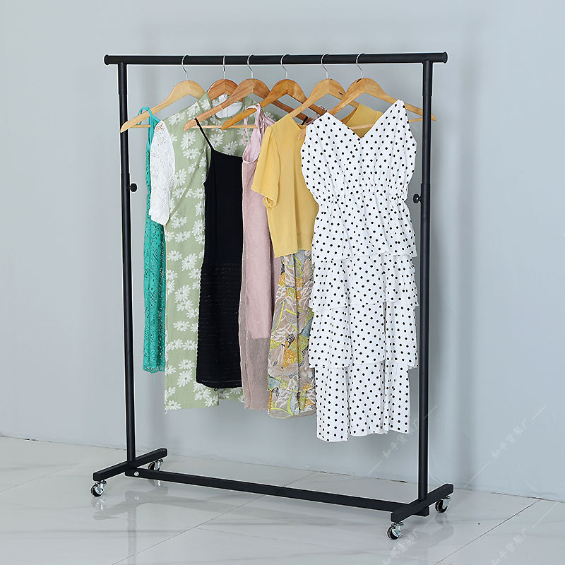 摆地摊折叠单杠衣架服装店展示架夜市卖衣服架子家用晾衣架中岛架