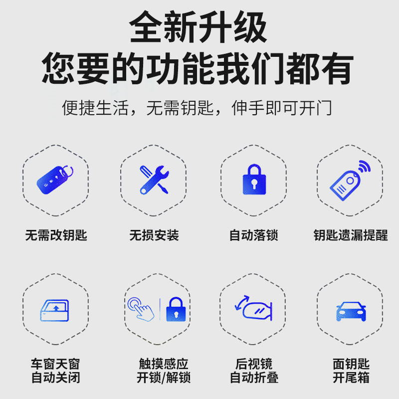 适用于奥迪A4L/A6L/A3/Q5L无钥匙舒适进入系统门把手感应升级改装