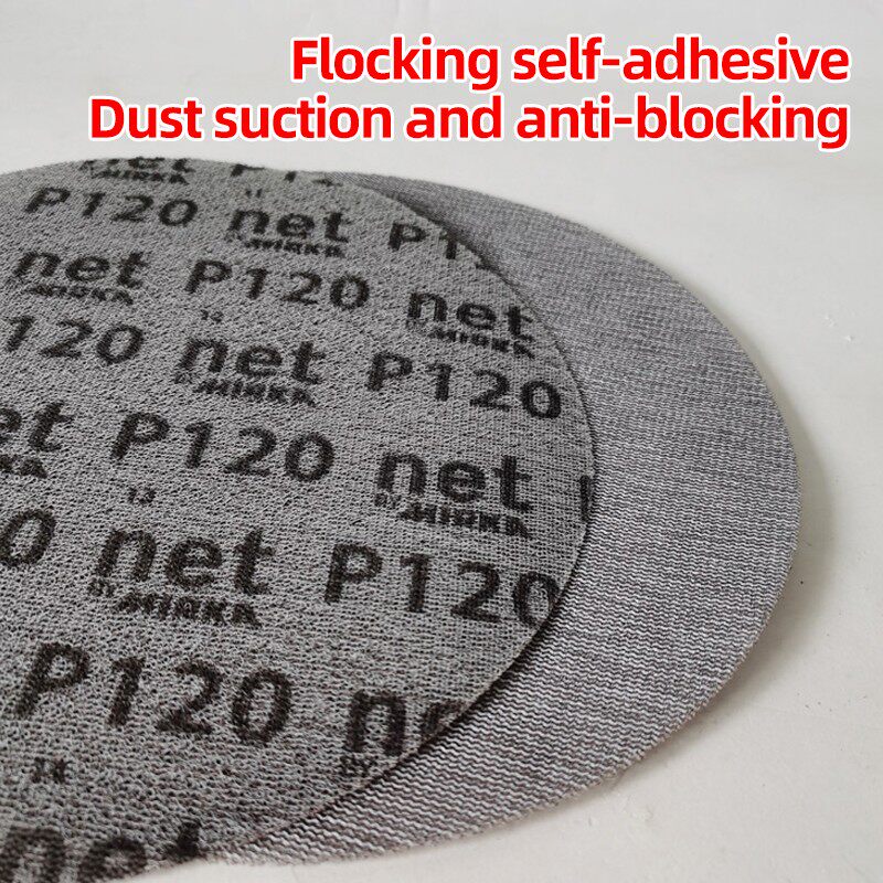 9寸网砂225mm墙面打磨长杆打磨机专用吸尘砂纸圆形自粘植绒网格砂