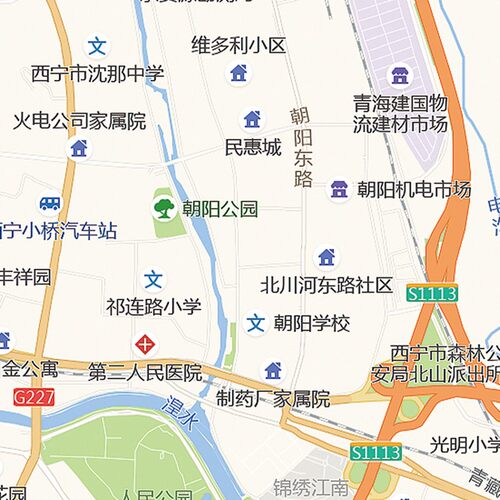 2021新款西宁市城区地图办公室挂图高清防水墙壁装饰实物推荐定制