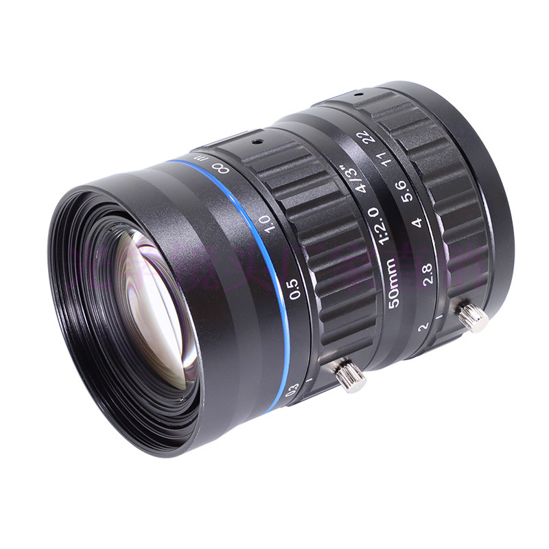 1200万工业相机镜头50mm定焦手动光圈光伏检测镜头4/3 C口低畸变