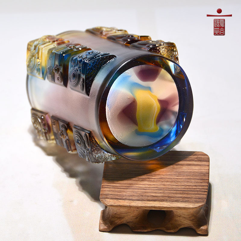 琉璃笔筒教师节礼物实用创意定制刻字纪念送老师书房办公桌面摆件