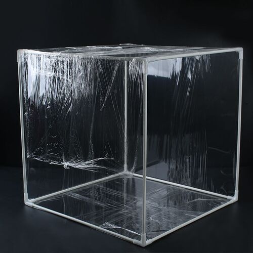 蛋糕喷砂罩降雾罩方形50cm上色防溅支架防雾罩巧克力蛋糕裱花转台