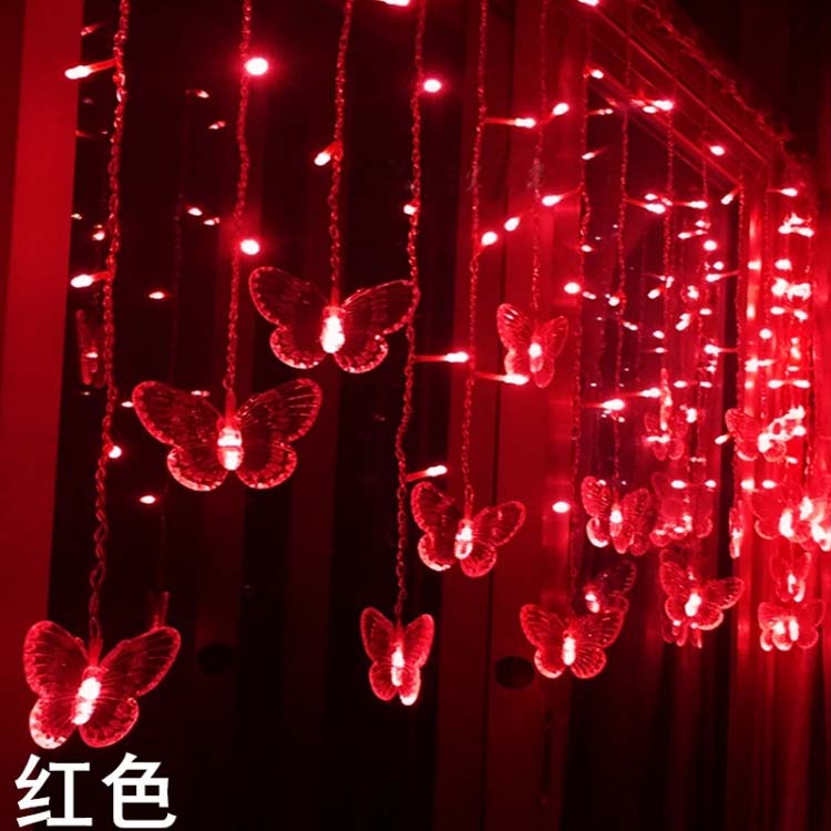 LED彩灯闪灯蝴蝶冰条灯 圣诞节日装饰彩灯 装饰彩灯串 铜线防水
