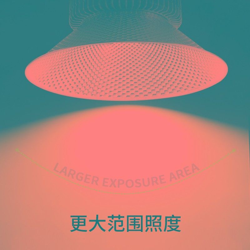 超亮led工矿灯工业工厂房仓库车间照明灯200W超亮鳍片e27吊灯罩