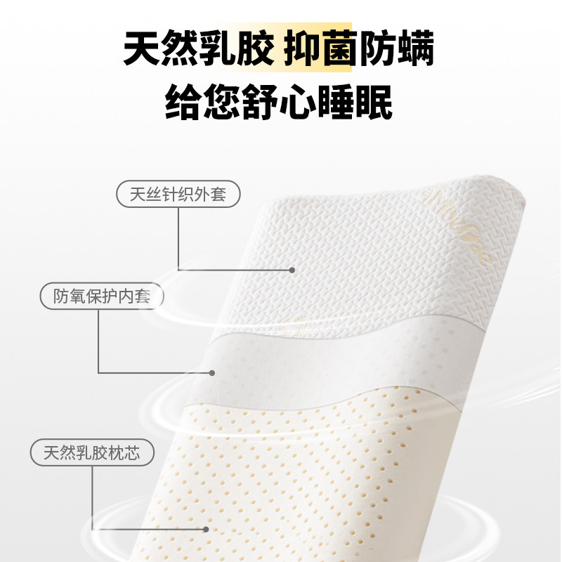泰国乳胶双人长枕头橡胶加长款一体情侣枕1.2m1.5米1.8床护颈椎枕图片