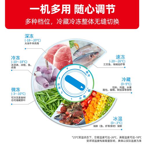 星星冰柜冷柜双温冷藏冷冻卧式商家用冰箱保鲜小型微霜雪柜305E