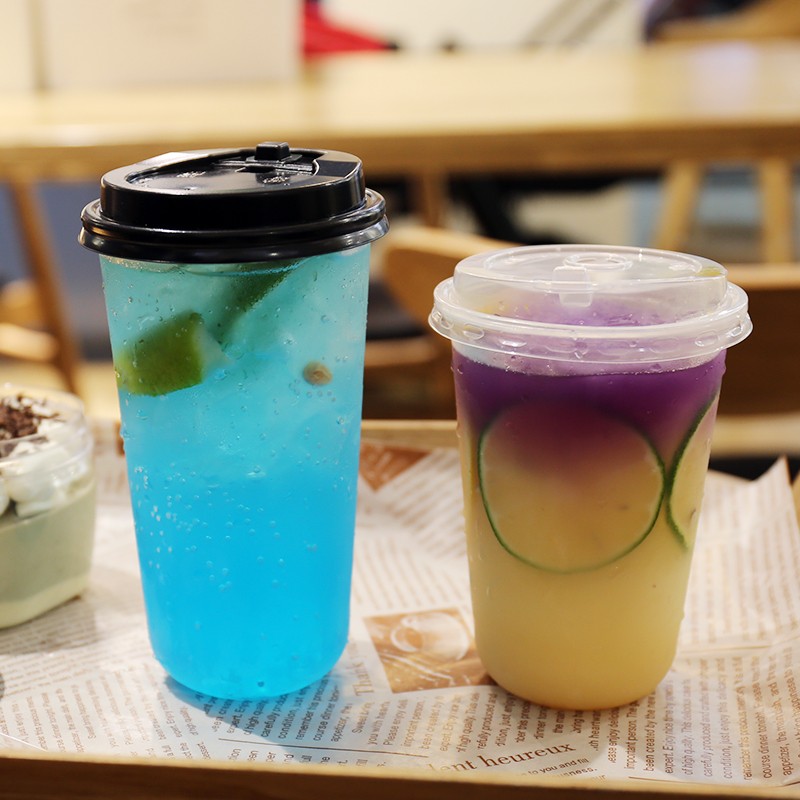 95口径赃脏水果茶网红脏脏u型奶茶杯火烈鸟胖胖杯u形杯水果捞杯子