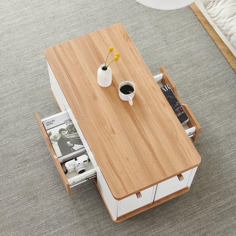 100*50升降茶几北欧风格小户型客厅专用多功能茶几餐桌两用带凳子