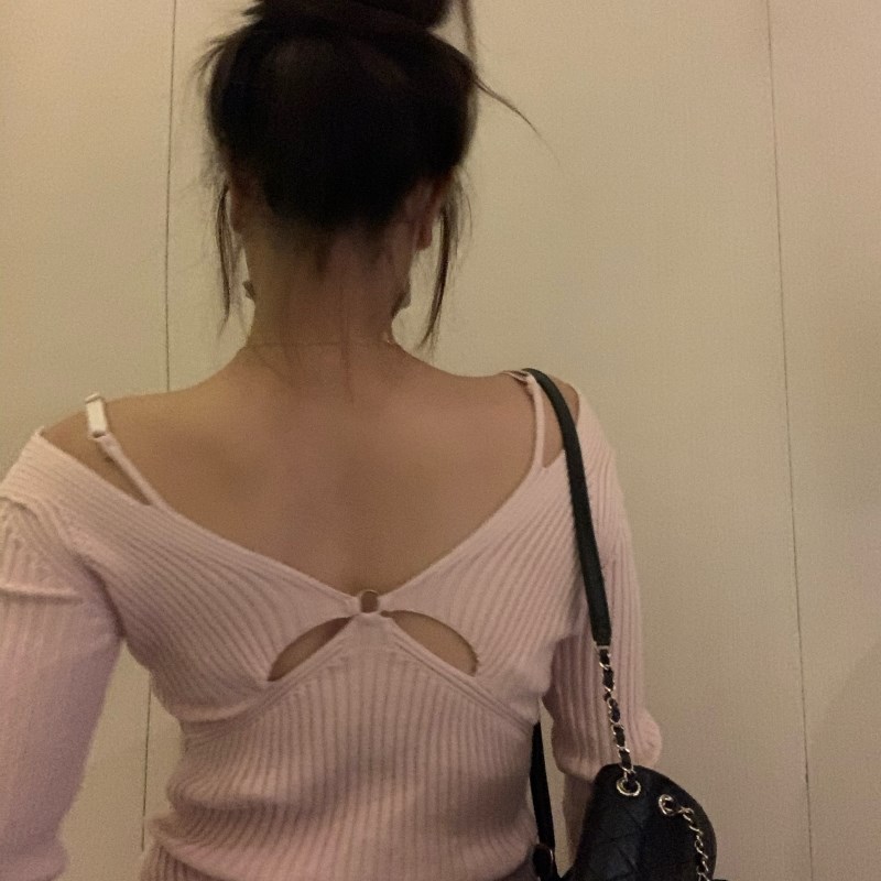 留下 1992 不俗气秀智粉色毛衣打底衫显瘦百搭针织上衣女