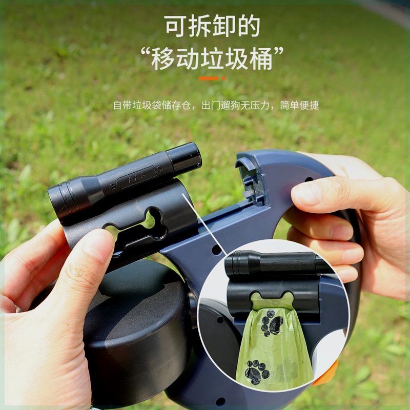 宠物牵引器一拖二可伸缩调狗狗绳子户外泰迪比熊中小型犬遛狗神器