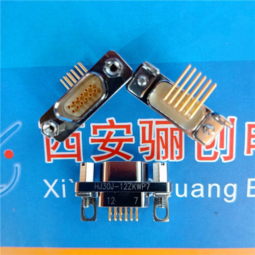高速矩形连接器HJ30J-12ZKN5P92HJ30J-12TJL-30CM公母头12芯