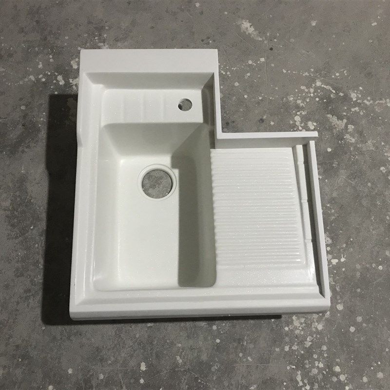 定制石英石阳台洗衣盆不锈钢洗衣柜水池槽搓板异型非标形状切角