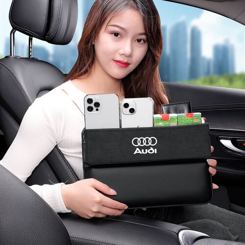 新款奥迪A6L座椅缝隙储物盒Q3A3Q7Q5LQ2A4L内饰用品汽车收纳盒