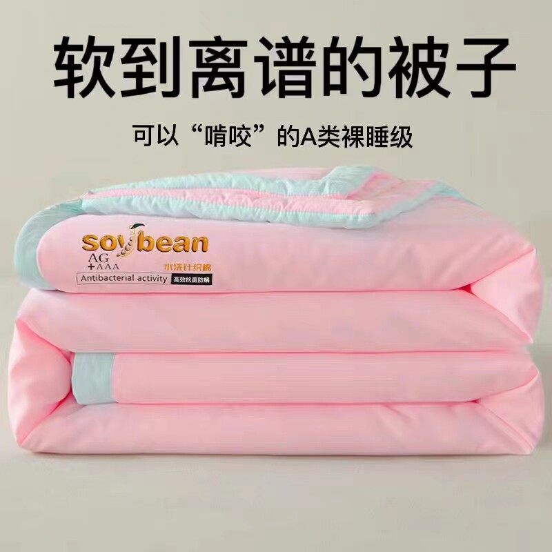 纯棉夏凉被春秋冬季冬被芯A类全棉夏被空调被薄被宿舍被子可机洗