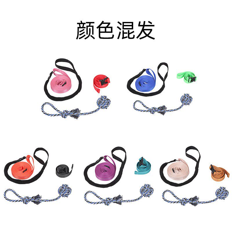 doglemi户外蹦极吊球宠物玩具弹力织带可调节长度宠物狗陪伴玩具