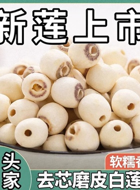 活动优惠【买二送一】新货湘莲子干货去芯莲子无硫磨皮莲子无心2N