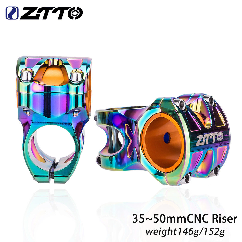 ZTTO 山地自行车31.8*50mm 35mm CNC炫彩把立镂空铝合金短立管