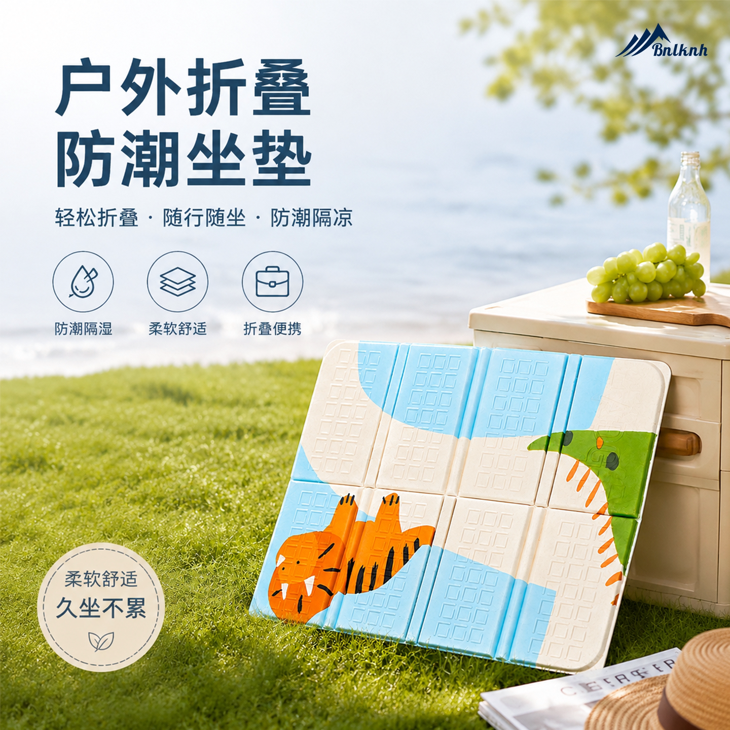 Bnlknh软软折叠坐垫收纳方便图片