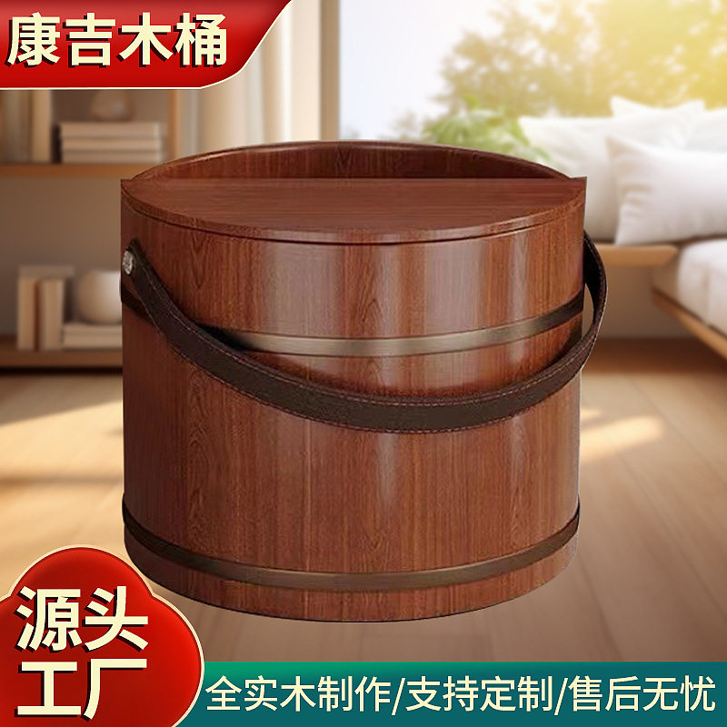 香柏木手提泡脚木桶成人足疗洗脚木盆家用实木加厚泡脚足浴盆批发