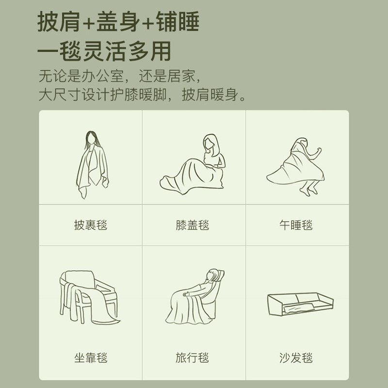 电热暖身毯发热披肩盖毯盖腿暖脚办公室桌下保暖取暖午睡