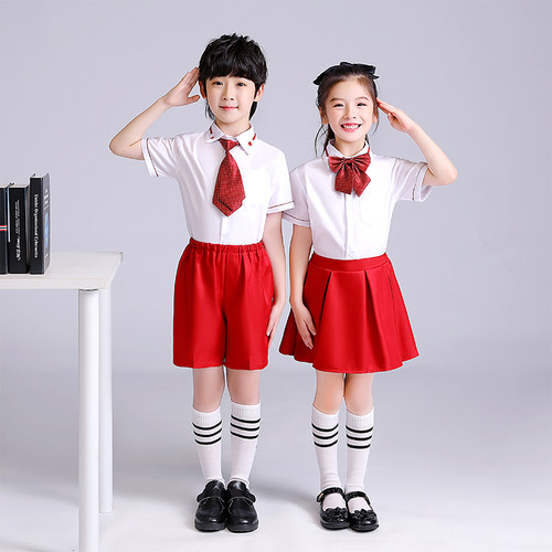 中小学生大合唱团服儿童啦啦队演出服毕业演讲朗诵幼儿园表演服装