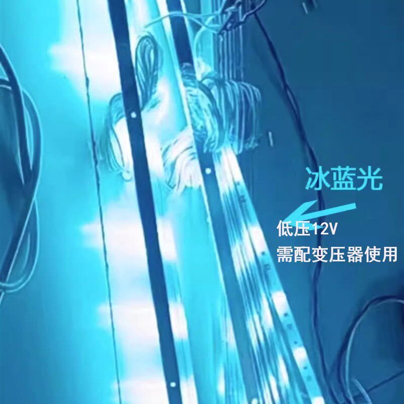低压12v灯条3030漫反射led软膜天花广告灯箱光源蓝光红光紫光冰蓝