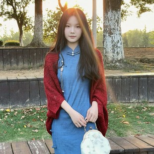 她来了复古馆全开襟古法一片式旗袍文艺少女传统学生日常淑女可穿