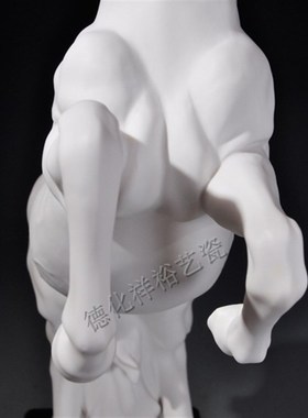 大号白色马摆件 工艺品家居饰品 志在千里生肖办公室招财陶瓷摆设