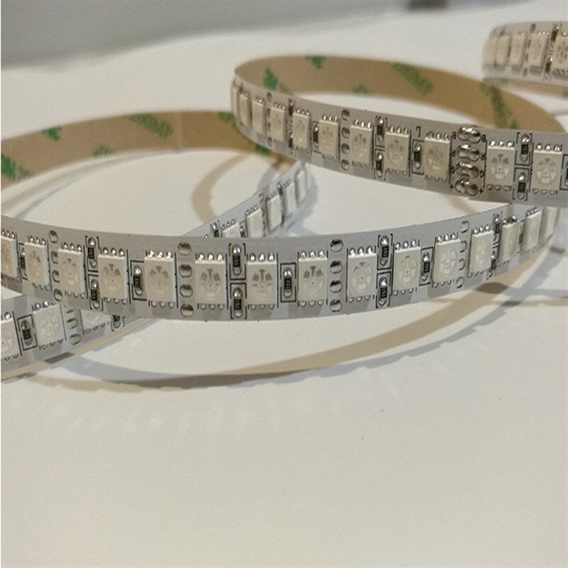 LED灯带12V单排5050七彩RGB软灯条120灯 10MM低压24V货柜高亮防水