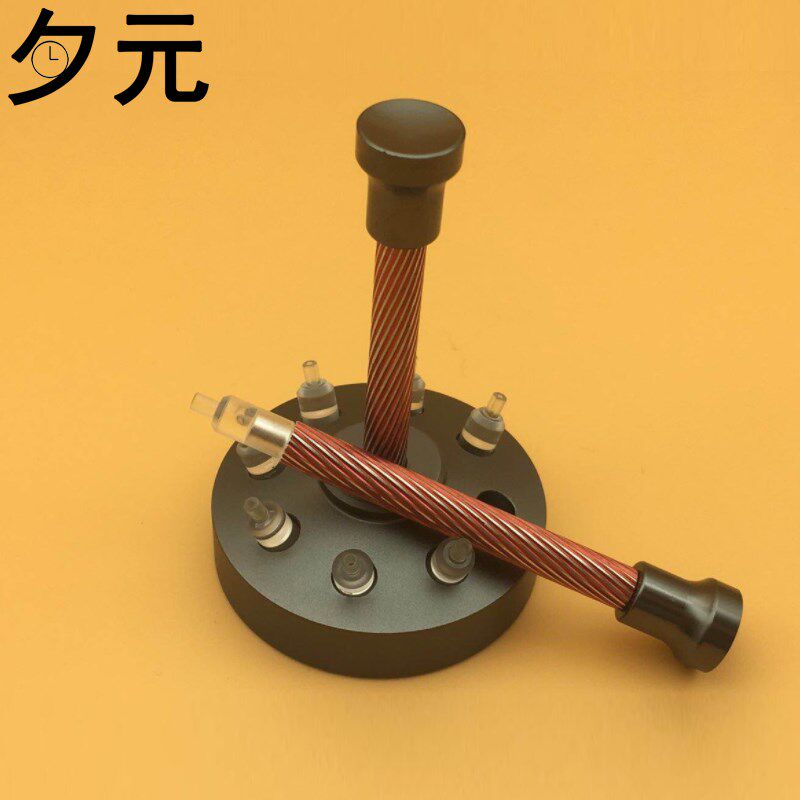 修表工具 亚克力压针器手表时分针压针器时针安针器带8头钟表维修