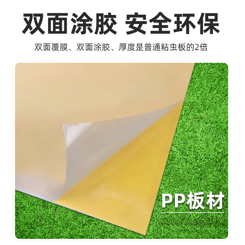 粘虫板黄板农用家用厨房大棚双面胶小飞虫纸粘虫子沾虫贴苍蝇除虫