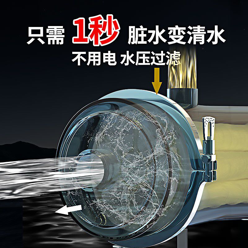 不用电井水过滤自来水净水器全屋黄泥水前置过滤器水管净水系统