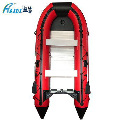 海笛防汛应急皮划艇救生筏橡皮艇充气铝合金硬底冲锋舟钓鱼船外机