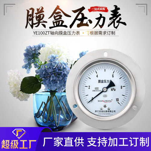 轴向带边隔膜远传氨用压力表
