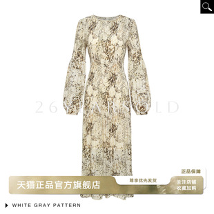 气质裙法式 收腰长款 穿搭印花连衣裙女 OLD花间叙事风长袖 26YEARS