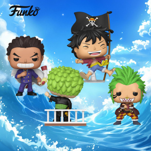 Funko海贼王系列卡普 路飞 索隆 艾尼路海航王手办公仔摆件礼物