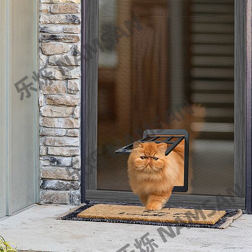宠物用品新款纱门猫门洞狗门自由进出入格子宠物门猫咪用品
