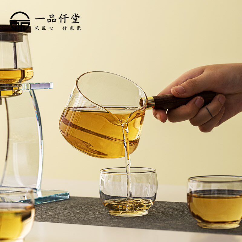 一品仟堂懒人泡茶神器家用客厅喝茶高档耐热玻璃自动功夫茶具套装