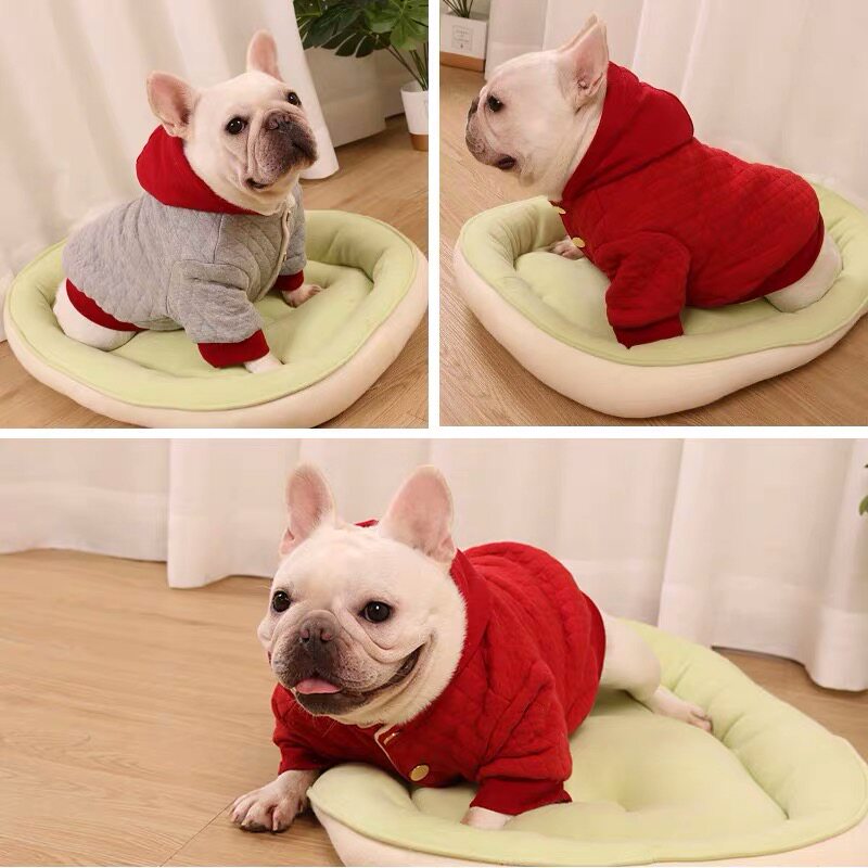 秋冬款法斗衣服巴哥斗牛犬英牛胖狗双层加厚加绒棉衣柔软舒适外套