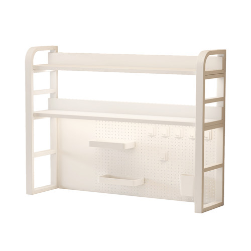 桌上书架置物架办公电脑桌上洞洞板多层铁艺宿舍学生家用书桌