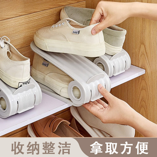 柜分层放鞋 鞋 架子鞋 托可调节折叠鞋 子收纳神器省空间 拖支架双层鞋