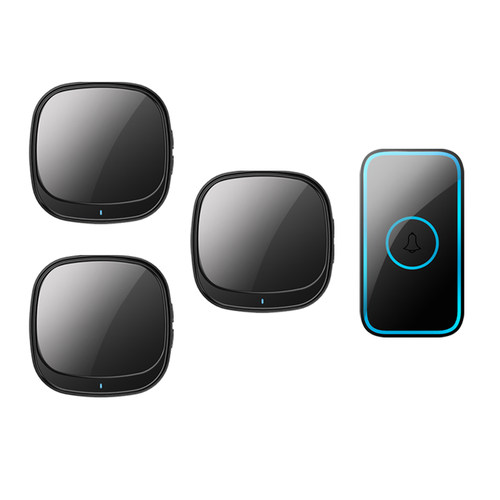 USB电子门铃无线家用智能超远距离遥控电池按钮一拖三老人呼叫器